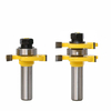 2 pièces 1/2 tige languette et joint de rainurage assembler des embouts de routeur 3/4 "fraiseuse à tenon à fente en T p