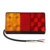 2 pièces 12 V rouge ambre double LED remorque camion léger caravane feu arrière arrêt chauve-souris indicateur lumineux