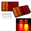 2 pièces 12V 8LED feu arrière 2 en 1 feux de clignotant de frein étanche pour remorque camion bus van