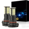2 pièces 12V/24V 55W 6000K voiture antibrouillard 9005 9006 H7 H10 H11 H16 P13W 3200LM LED ampoule voiture lampes étanch