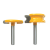 2 pièces 1/4 "tige flûte et perle routeur Bit Arc boiserie en forme de T Tenon Bits fente routeur Bit Set fraise pour bo