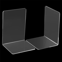 2 pièces 160x150x220x4mm clair acrylique serre-livres en forme de L organisateur support pour bureau école