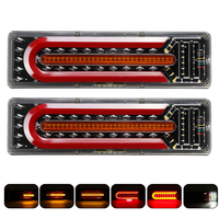 2 pièces 24 V LED direction de flux feu arrière clignotant frein feu de marche arrière feu antibrouillard pour remorque