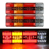 2 pièces 24 V LED feu arrière clignotant frein marche arrière lampe davertissement de trafic pour remorque camion é