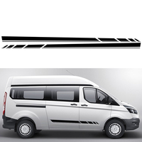 2 pièces 240x11cm côté corps bande autocollant autocollant pour VW Transporter T4 T5 T6 campeur