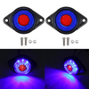 2 pièces 24V 8LED 2 couleurs feux de gabarit latéraux de remorque camion indicateur darrêt de caravane