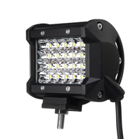 2 pièces 4 pouces 72W 7200LM LED lumière de travail camion tout-terrain lampe spot barre de bateau 4 rangées LEDs