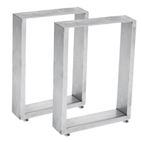2 pièces 40 * 29 cm table à manger basse jambes fer nu industriel métal ordinateur portable bureau base en acier pieds m
