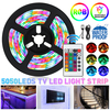 2 pièces 50CM DC5V USB alimenté LED bande lumineuse étanche 5050 RGB ordinateur TV rétro-éclairage Kit + télécommande