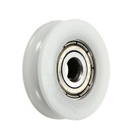 2 pièces 5x24x7mm U Notch Nylon rouleau de roue de poulie ronde pour roulement à billes de corde de 3.8mm