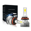 2 pièces 6000LM 6500K voiture LED phare H1 H4 H7 H8 H11 9005 9006 IP68 étanche COB phares ampoule halogène lumière blanc