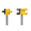 2 pièces 6mm tige t-slot tenon fraise couteau à découper dent carrée routeur bits pour bois outil travail du bois
