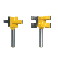 2 pièces 6mm tige t-slot tenon fraise couteau à découper dent carrée routeur bits pour bois outil travail du bois