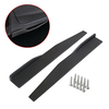 2 pièces 74.5cm / 29.33 "Universal Fit en plastique noir jupe côté voiture Rocker Splitters Winglet ailes