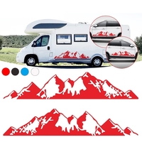 2 pièces autocollants de montagne côté corps décalcomanie pour camping-car RV Van voiture SUV caravane