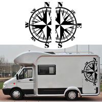 2 pièces autocollants latéraux décalcomanies boussole pour VW Multivan Transporter Caravelle T4 T5 T6