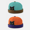 2 pièces Banggood conception hommes coton contraste couleur mignon Kitty chat motif décontracté propriétaire casquette c
