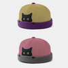 2 pièces Banggood conception hommes coton contraste couleur mignon Kitty chat motif décontracté propriétaire casquette c