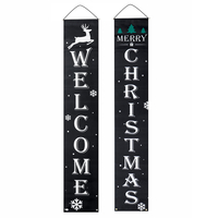 2 pièces bienvenue ensemble de bannière de noël porte dentrée porte de chambre ensemble de Couplet antithétique pou