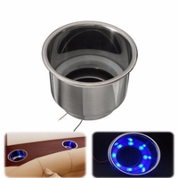 2 pièces bleu 8 LED porte-gobelet en acier inoxydable bateau marin voiture camion campeur