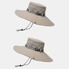 2 pièces Collrown hommes pêche en plein air escalade chapeau respirant maille surdimensionné bord parasol chapeau seau c