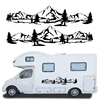 2 pièces côté corps autocollants décalcomanie forêt de montagne pour camping-car camping-car hors route voiture