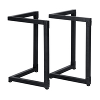 2 pièces en forme de v Table basse jambes industriel en métal ordinateur portable bureau Table à manger en acier Base pi