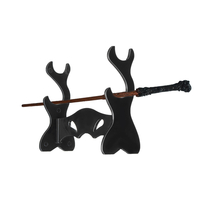 2 pièces en plastique acrylique magicien baguette brindille présentoir porte-outil jouet assistant magique