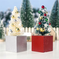 2 pièces Mini arbre de noël centre commercial bureau à domicile décorations arbre ornement cadeaux créatifs arbre artisa