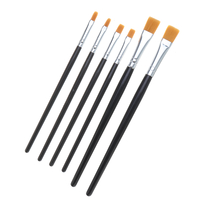 2 pièces modèle couleur stylo pinceau plat outils de peinture à la main pour les Pigments de peinture à lhuile
