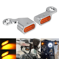 2 pièces moto ambre LED Mini clignotant indicateur de course lampe pour Harley