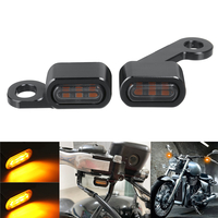 2 pièces moto Mini LED E Mark clignotant indicateur de fonctionnement lampe pour Harley Sportster 2004-2020