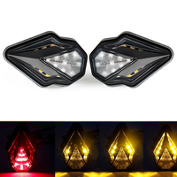 2 pièces moto séquentiel encastré clignotant rouge jaune LED indicateur lumineux