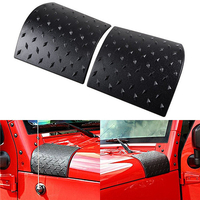 2 pièces noir Modification ABS couvercle de capot pour Jeep Wrangler JK 07-16