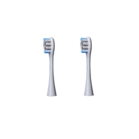 2 pièces Oclean P2G têtes de brosse de rechange adaptées pour X / X Pro / Elite / Z1 / SE - gris