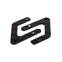 2 pièces OMPHOBBY M2 V1 RC pièces dhélicoptère en Fiber de carbone cadre principal panneau de support arrière