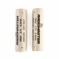 2 pièces RadioMaster 3.7V 2500Mah 18650 Lithium Rechargeable Batterie Pack pour émetteur Radiomaster TX16S TX16SE TX18S