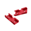 2 pièces rouge 80mm alliage daluminium onglet t-piste connecteur écrou curseur bricolage outil de travail du bois
