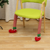 2 pièces table de noël jambes couverture elfe dîner chaise pied couverture père noël bottes chaise pieds housse maison b