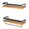 2 pièces étagère murale flottante étagère de rangement en bois étagère de rangement cuisine salle de bain