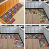 2 pièces tapis de style national salon décor floral tapis de couloir de cuisine tapis anti-dérapant balcon tapis de sol