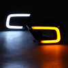 2 pièces voiture DRL feux de jour LED clignotant de voiture lampes étanches blanc lumière jaune pour Dodge Journey pour