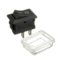 2 Pin On / Off imperméable Rocker Switch Cover pour tableau de bord Dashboard