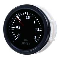 2 pouces 52mm -1 à +2 bar 12V voiture LED Turbo Boost manomètre universel