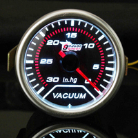 2 pouces 52mm automatique universelle jauge de voiture à vide de LED rouge 30-0 in.Hg mètres