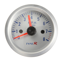 2 pouces 52mm Bleu LED Tacho 12V Tachymètre Pointeur Jauge Mètre