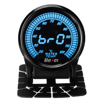 2 pouces 52mm mètre de voiture 20-120 ℃ 10 couleurs LED jauge de température deau numérique