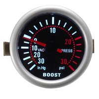 2 pouces 52mm Universal LED Car Turbo Boost Pressure Gauge 30 Psi Meter cadrans fumés