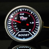 2 pouces voiture universelle led rouge stimuler calibre automatique -1 à 2 bar mètre