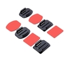 2 supports adhésifs plats et 2 courbés avec tampons adhésifs pour appareil photo sport Gopro Yi SJ4000